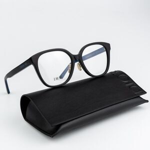 NEW Dior LAPARISIENNEDIORO S3F 1000 Shiny Black Blue Women Eyeglasses